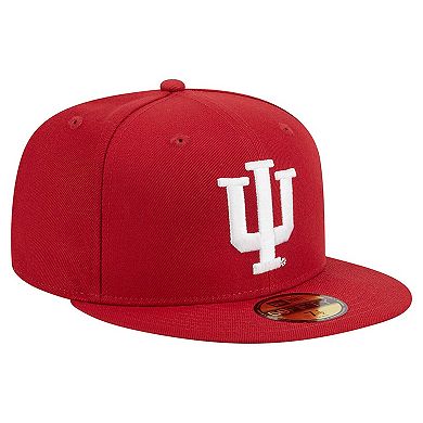 Men's New Era Crimson Indiana Hoosiers 59FIFTY Fitted Hat