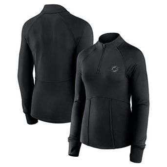 Women's Fanatics Black Miami Dolphins Elements Quarter-Zip Jacket