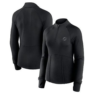 Women's Fanatics Black Miami Dolphins Elements Quarter-Zip Jacket