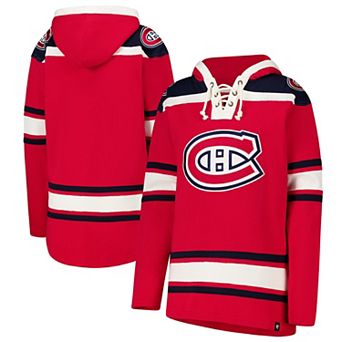 Women's '47 Red Montreal Canadiens Superior Lacer Pullover Hoodie