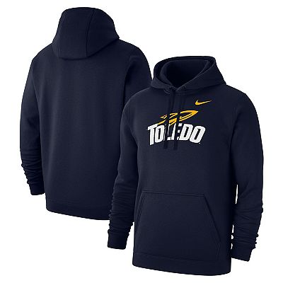 Men s Nike Navy Toledo Rockets Logo Club Fleece Pullover Hoodie