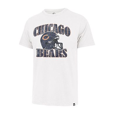 Men's '47 White Chicago Bears Overrun Franklin Throwback Logo T-Shirt
