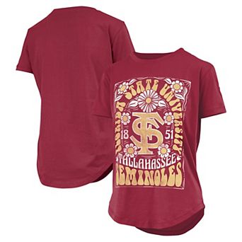 Women's Pressbox Garnet Florida State Seminoles Irvine Floral Team Color��T-Shirt