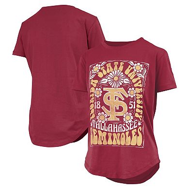 Women's Pressbox Garnet Florida State Seminoles Irvine Floral Team Color T-Shirt