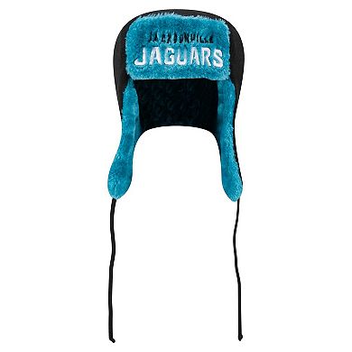 Men's New Era Black Jacksonville Jaguars Helmet Head Trapper Knit Hat