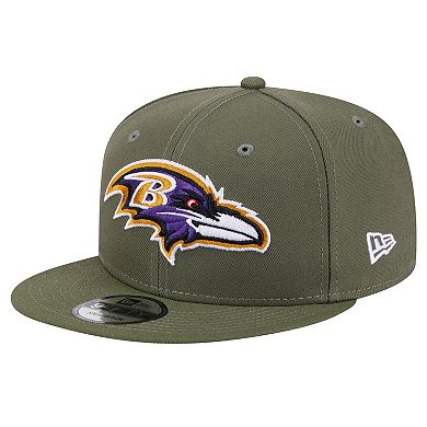 Men's New Era Olive Baltimore Ravens Main 9FIFTY Snapback Hat