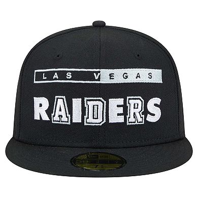 Men's New Era Black Las Vegas Raiders Ransom 59FIFTY Fitted Hat