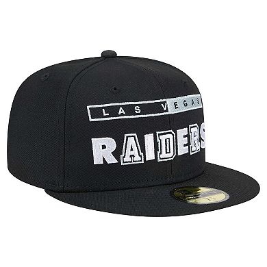 Men's New Era Black Las Vegas Raiders Ransom 59FIFTY Fitted Hat