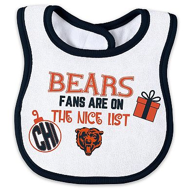 Newborn & Infant WEAR by Erin Andrews Chicago Bears Allover Print Full-Zip Sleeper & Bib Set