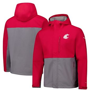 Men's Columbia Crimson Washington State Cougars Field Bound Omni-Tech™ Full-Zip Jacket