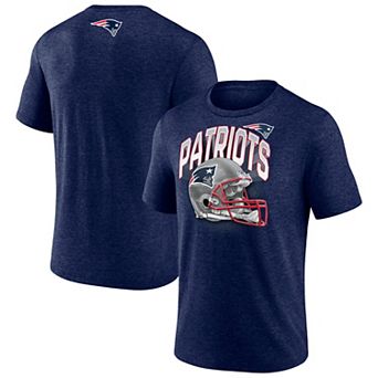 Men's Fanatics Heather Navy New England Patriots End Around Tri-Blend T-Shirt