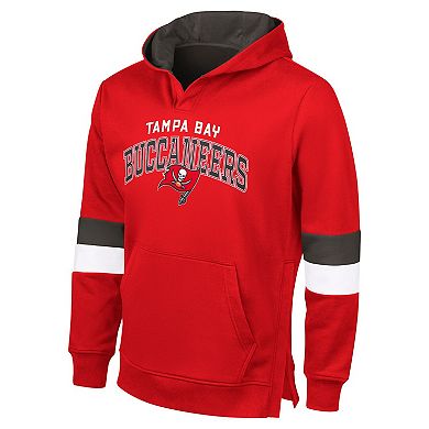 Men's G-III Sports by Carl Banks Red/Pewter Tampa Bay Buccaneers Adaptive Faceoff Pullover Hoodie