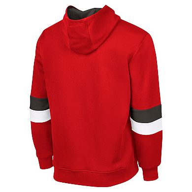 Men's G-III Sports by Carl Banks Red/Pewter Tampa Bay Buccaneers Adaptive Faceoff Pullover Hoodie