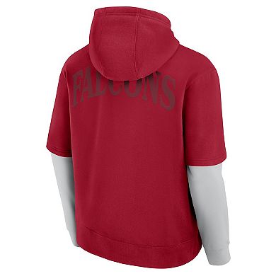 Unisex Fanatics Red Atlanta Falcons Sleek Elements Pullover Hoodie