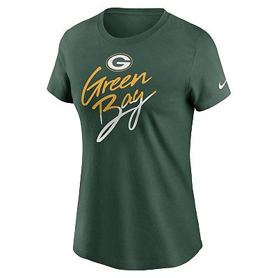Women's Nike Green Green Bay Packers Team City Roll T-Shirt