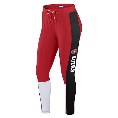 Women's WEAR by Erin Andrews Scarlet/Black San Francisco 49ers Color-Block Leggings