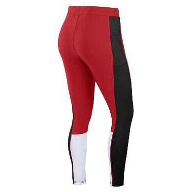 Women's WEAR by Erin Andrews Scarlet/Black San Francisco 49ers Color-Block Leggings