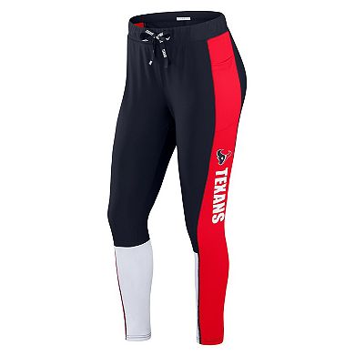 Women's WEAR by Erin Andrews Navy/Red Houston Texans Color-Block Leggings