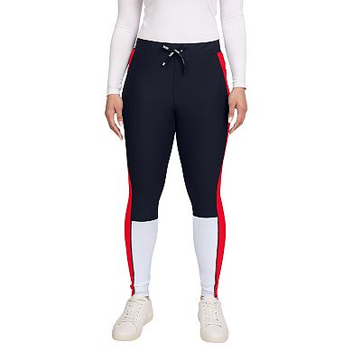 Women's WEAR by Erin Andrews Navy/Red Houston Texans Color-Block Leggings