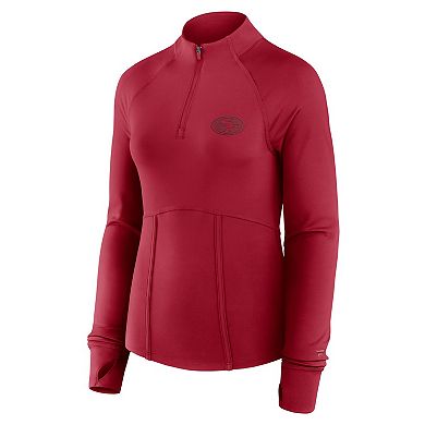 Women's Fanatics Scarlet San Francisco 49ers Elements Quarter-Zip Jacket
