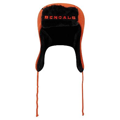 Men's New Era Orange Cincinnati Bengals Helmet Head Trapper Knit Hat