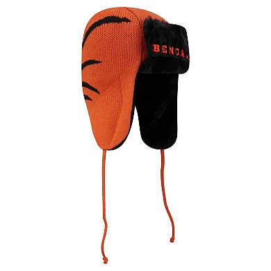 Men's New Era Orange Cincinnati Bengals Helmet Head Trapper Knit Hat