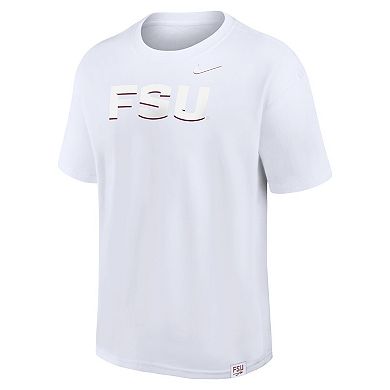 Men's Nike White Florida State Seminoles 2-Hit Statement Max90 T-Shirt