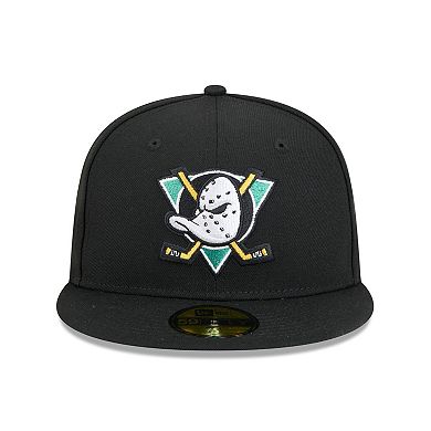Men's New Era Black Anaheim Ducks Core 59FIFTY Fitted Hat