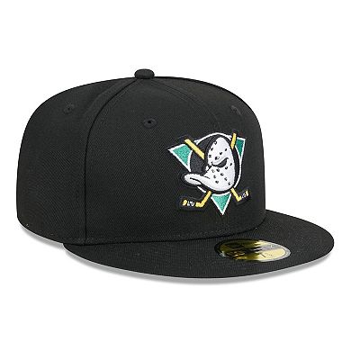 Men's New Era Black Anaheim Ducks Core 59FIFTY Fitted Hat