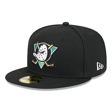 Men's New Era Black Anaheim Ducks Core 59FIFTY Fitted Hat