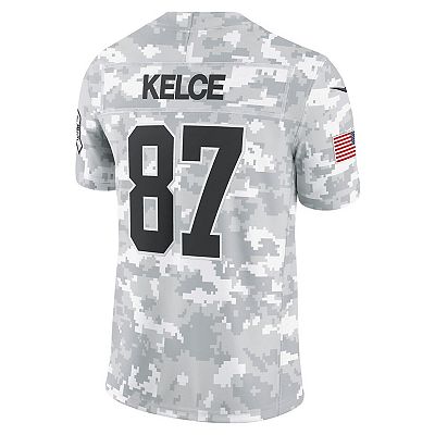 Men s Nike Travis Kelce Arctic Camo Kansas City Chiefs 2024 Salute to Service Limited Jersey