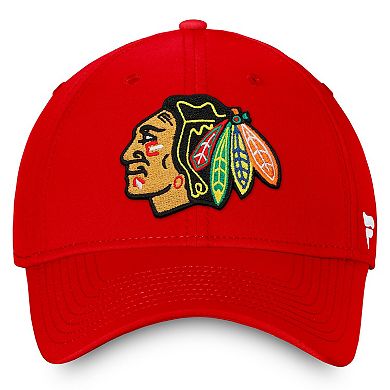 Men's Fanatics Red Chicago Blackhawks Core Primary Logo Flex Hat