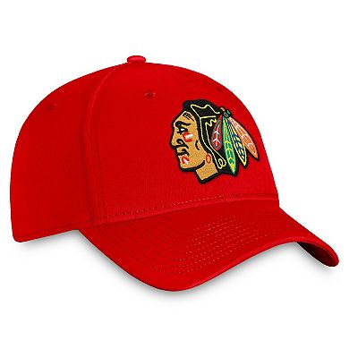 Men's Fanatics Red Chicago Blackhawks Core Primary Logo Flex Hat