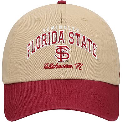 Men's '47 Khaki Florida State Seminoles Local Clean Up Adjustable Hat