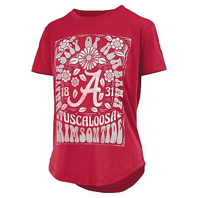 Women's Pressbox Crimson Alabama Crimson Tide Irvine Floral Team Color T-Shirt