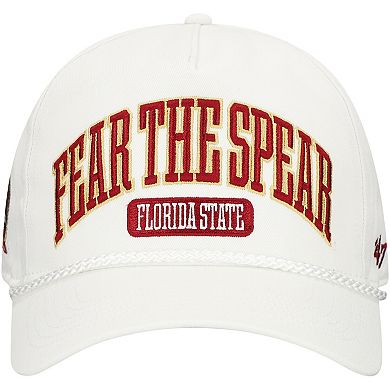 Men's '47 White Florida State Seminoles Local Arch Hitch Snapback Hat