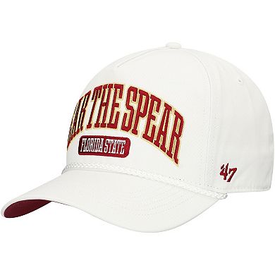 Men's '47 White Florida State Seminoles Local Arch Hitch Snapback Hat