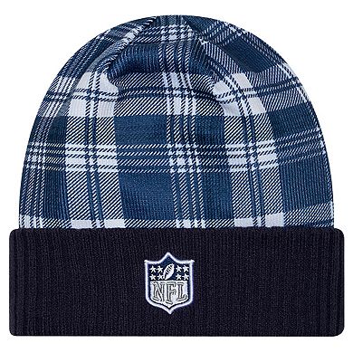 Men's New Era Navy Dallas Cowboys Sideline Statement Cuffed Knit Hat