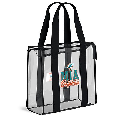 WEAR by Erin Andrews Miami Dolphins Stadium Tote Bag with Team Color Trim