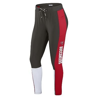 Women's WEAR by Erin Andrews Pewter/Red Tampa Bay Buccaneers Color-Block Leggings