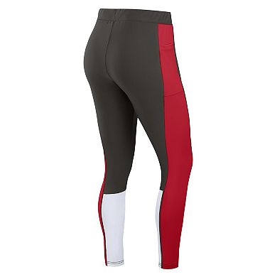 Women's WEAR by Erin Andrews Pewter/Red Tampa Bay Buccaneers Color-Block Leggings