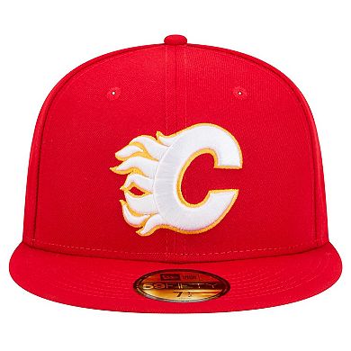 Men's New Era Red Calgary Flames Core 59FIFTY Fitted Hat