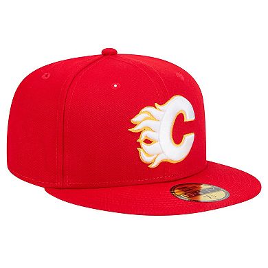 Men's New Era Red Calgary Flames Core 59FIFTY Fitted Hat