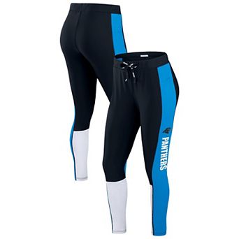 Women's WEAR by Erin Andrews Black/Blue Carolina Panthers Color-Block Leggings