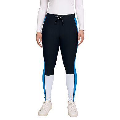 Women's WEAR by Erin Andrews Black/Blue Carolina Panthers Color-Block Leggings