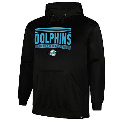 Men's Fanatics Black Miami Dolphins Big & Tall Fleece Pullover Hoodie
