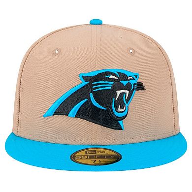 Men's New Era Tan Carolina Panthers Logo Main 59FIFTY Fitted Hat