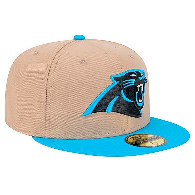 Men's New Era Tan Carolina Panthers Logo Main 59FIFTY Fitted Hat