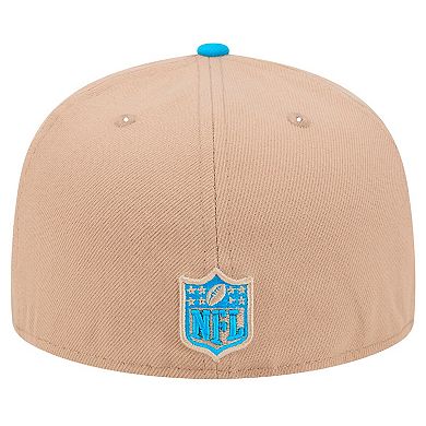Men's New Era Tan Carolina Panthers Logo Main 59FIFTY Fitted Hat