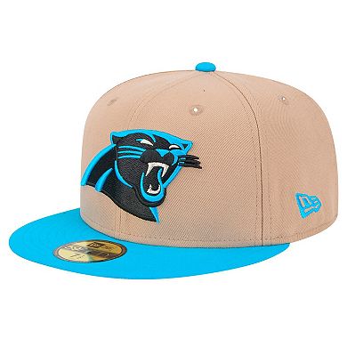 Men's New Era Tan Carolina Panthers Logo Main 59FIFTY Fitted Hat